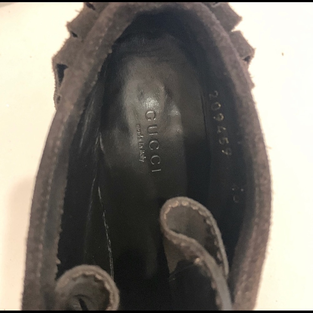 Authentic Gucci chocolate fringe bootie - Picture 5 of 10